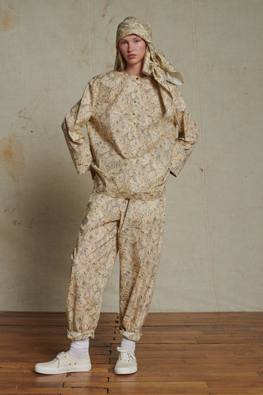 Foulard Sky - Beige/Gris - Coton - Femme