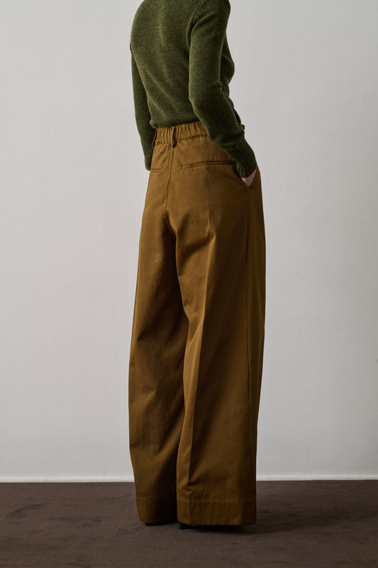 Pantalon Frejus - Kaki/Bronze - Coton - Femme