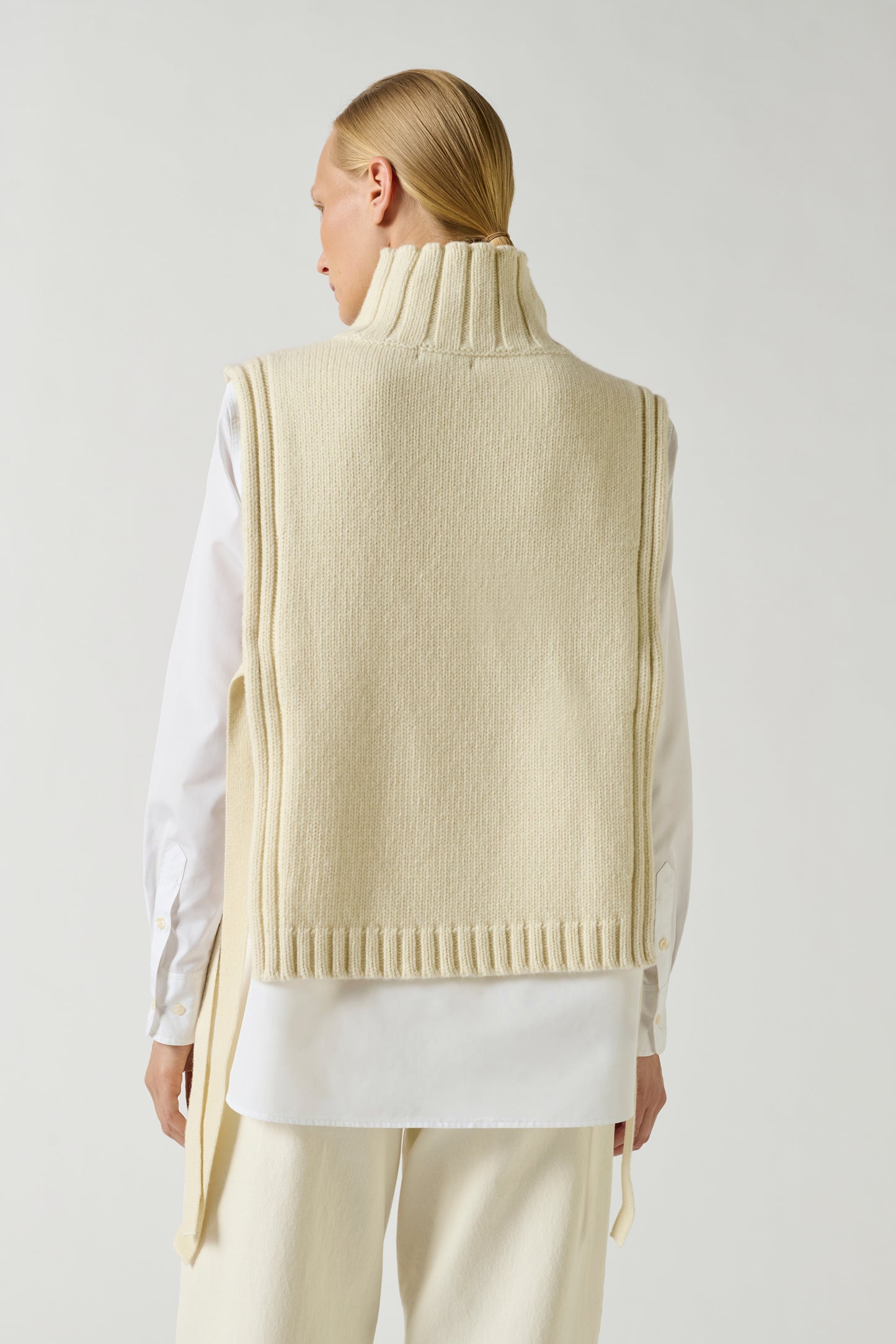 Pull Or - Ecru - Laine - Femme