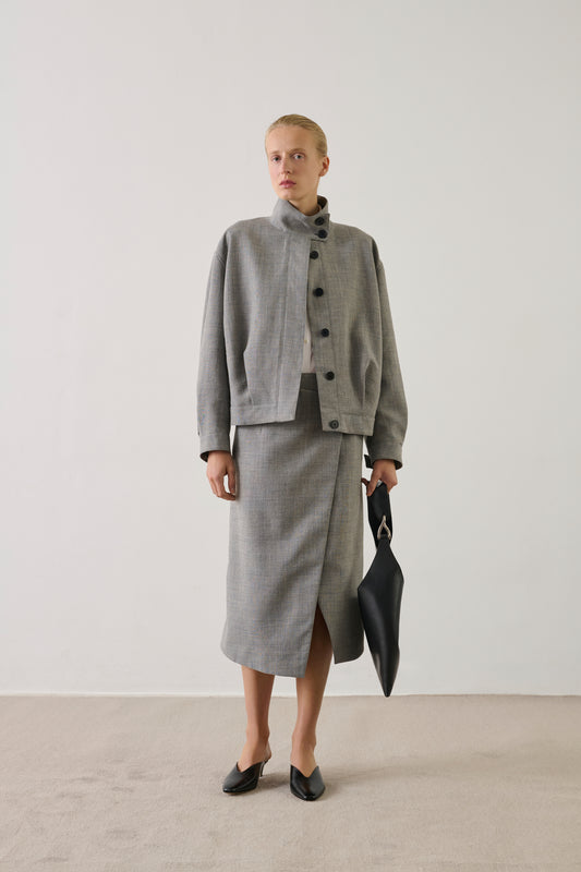 Jupe Idra - Gris Chiné - Femme