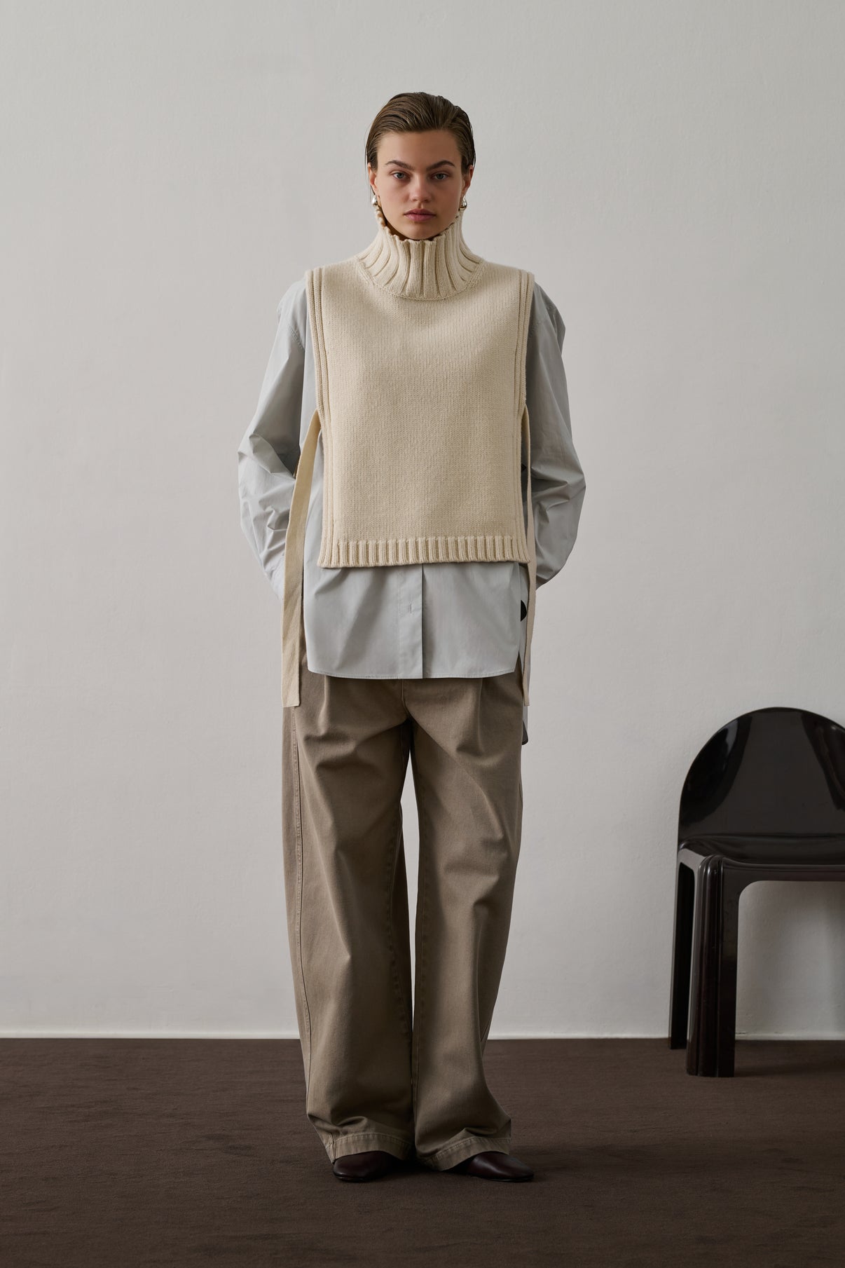 Pull Or - Ecru - Laine - Femme vue 5