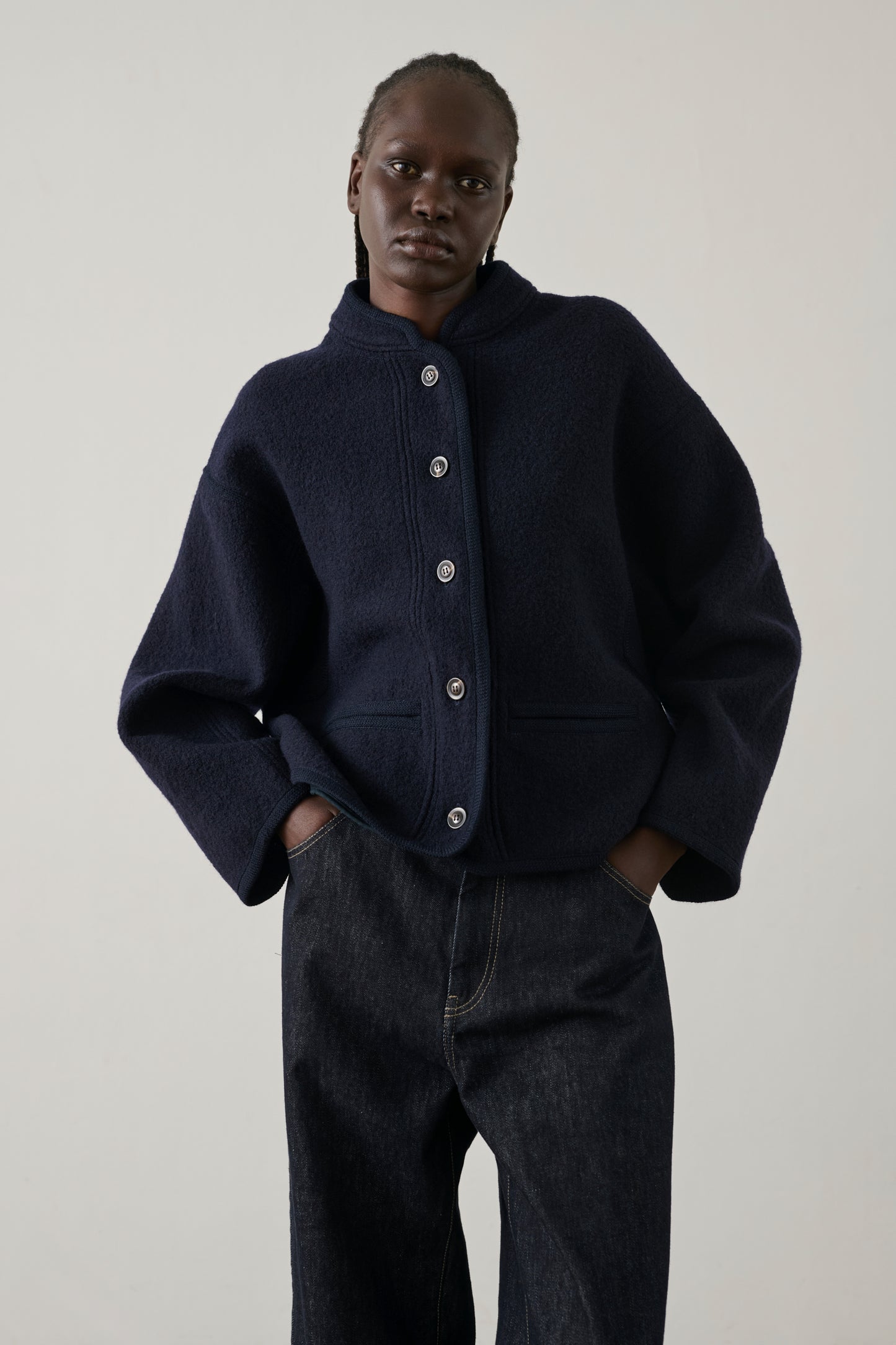 Veste Olympe - Navy - Laine - Femme