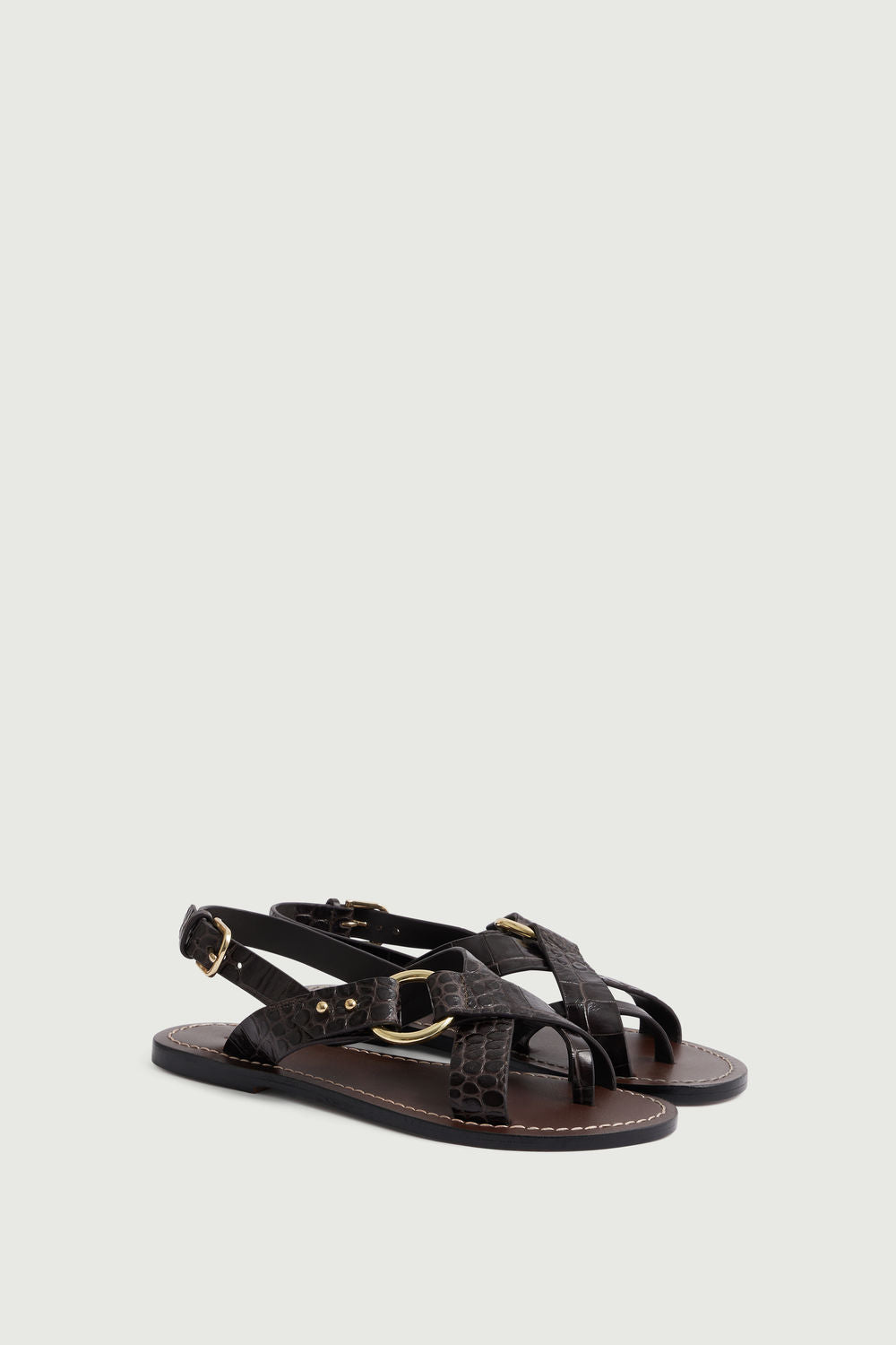 Sandales Florence - Marron Foncé - Cuir - Femme vue 2