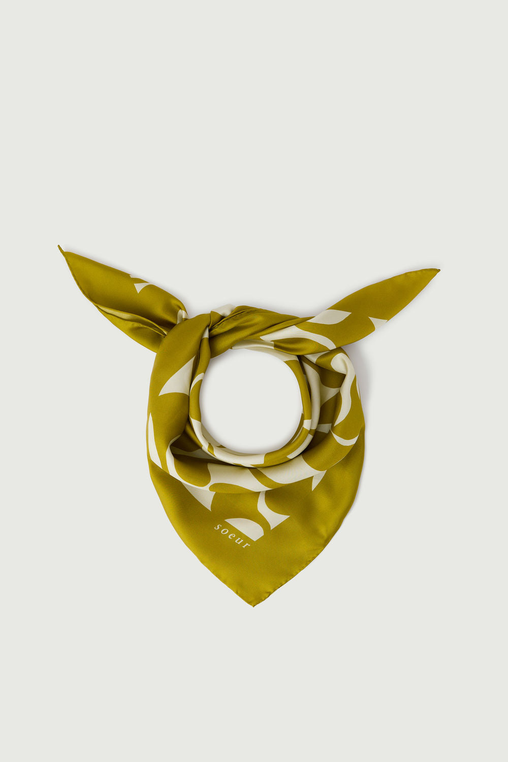 Foulard Capucine - Jaune Doré/Beige - Soie - Femme